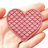Mermaid Scales Heart Feltie ITH Embroidery Design