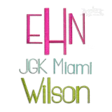 Miami Art Deco Thin Machine Embroidery Font by Apex
