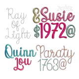 Molly Script Regular, 3D Puff & Chain Stitch Embroidery Font Alphabet All 1