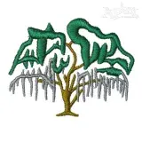 Moss Tree Embroidery Design