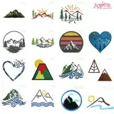 Mountain Embroidery Designs Bundle thumbnail
