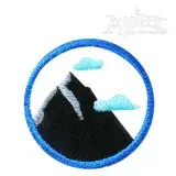 Mountain Sky Embroidery Design