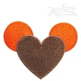Mouse Ears Valentine's Heart Embroidery Design