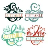 Mr. & Mrs. Split SVG Cuttable Frame