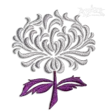 Mums Flower Machine Embroidery Design by Apex