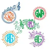 Music SVG Cuttable Frames