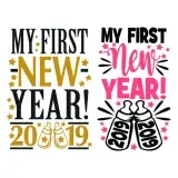 My First New Year SVG Cuttable Design