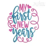 My First New Year Embroidery Design