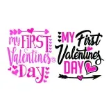 My First Valentine's Day SVG Cuttable Design