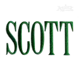 Men's Machine Embroidery Font Alphabet by Apex Scott