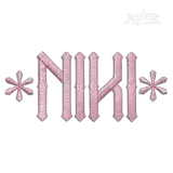 Ninja Arrow Machine Embroidery Alphabet Font - Niki