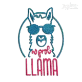 No Prob Llama Problem Machine Embroidery Design by Apex