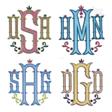 Nola Applique Monogram Machine Embroidery Font by Apex