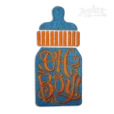 Oh Boy Baby Milk Bottle Machine Embroidery Design