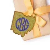 Ohio State Gift Tag ITH Embroidery Design