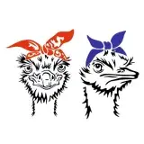 Ostrich Bandana SVG Cuttable Design