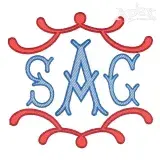 Vienna Monogram Applique Embroidery Font