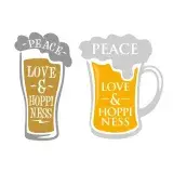 Peace Love and Hoppiness Beer Mug SVG Cuttable Design