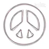 Peace Sign Sketch Embroidery Design