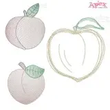 Peach Sketch Embroidery Designs Bundle
