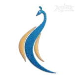 Peacock Bird Art Machine Embroidery Design by Apex