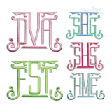 Pillar Monogram Machine Embroidery Font - Apex All Digitized