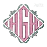Applique Vienna Fancy Monogram Machine Embroidery Font
