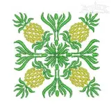 Pineapple Art Embroidery Design