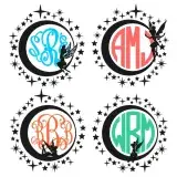 Pixie Fairy Monogram Cuttable Frames