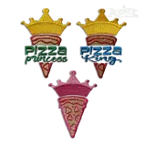 Pizza King Princess Machine Embroidery Design