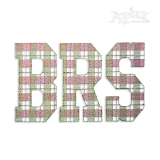 Gingham Plaid Block Machine Embroidery Font by Apex Designs