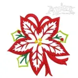 Poinsettia Flower Embroidery Design