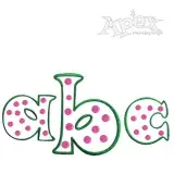 Polka Dot Large Embroidery Font