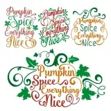 Pumpkin Spice SVG Cuttable Designs
