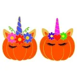 Pumpkin Unicorn SVG Cuttable Design