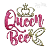 Queen Bee Cute Machine Embroidery Design by Apex
