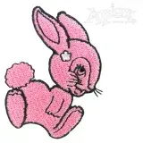 Rabbit Retro Embroidery Design
