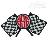 Racing Flags Frame Embroidery Design