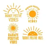 Radiate Positive Vibes SVG Cuttable Design