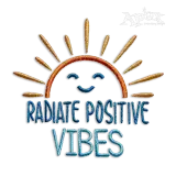 Radiate Positive Vibes Machine Embroidery Design by Apex