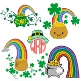 Rainbow Pot of Gold SVG Cuttable Designs