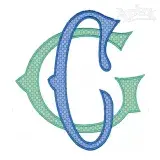 Raven Interlocking Applique Monogram Embroidery Font