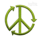 Recycle Peace Sign Machine Embroidery Design by Apex