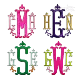 Regal Fleur Machine Monogram Embroidery Font by Apex