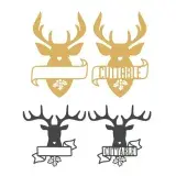 Reindeer Antlers Cuttable Frame