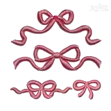 Ribbon Bow 3D Puff Pack #1 by Apex Monogram Designs