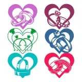 Ring rings in Heart shape SVG Cuttable Designs