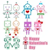 Robot Love Heart Cuttable Designs