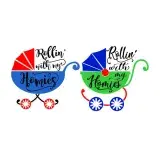 Rolling' with my Homies SVG Cuttable Design