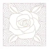 Rose Flower Quilt Block Embroidery Design